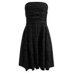 Pre-Loved Cheap and Chic by Moschino Women's Black Lace Strapless Mini Dress