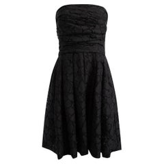 Pre-Loved Cheap and Chic by Moschino Women's Black Lace Strapless Mini Dress