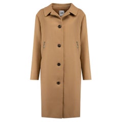 Pre-Loved Cheap and Chic by Moschino Women's Camel Notched Collar Coat