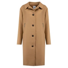 Pre-Loved Cheap and Chic by Moschino Women's Camel Notched Collar Coat