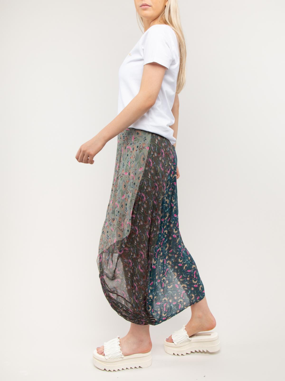 Gray Pre-Loved Chloé Women's Asymmetric long Skirt