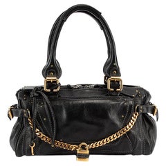 Pre-Loved Chloé Women's Black Leather Paddington Capsule Shoulder Bag