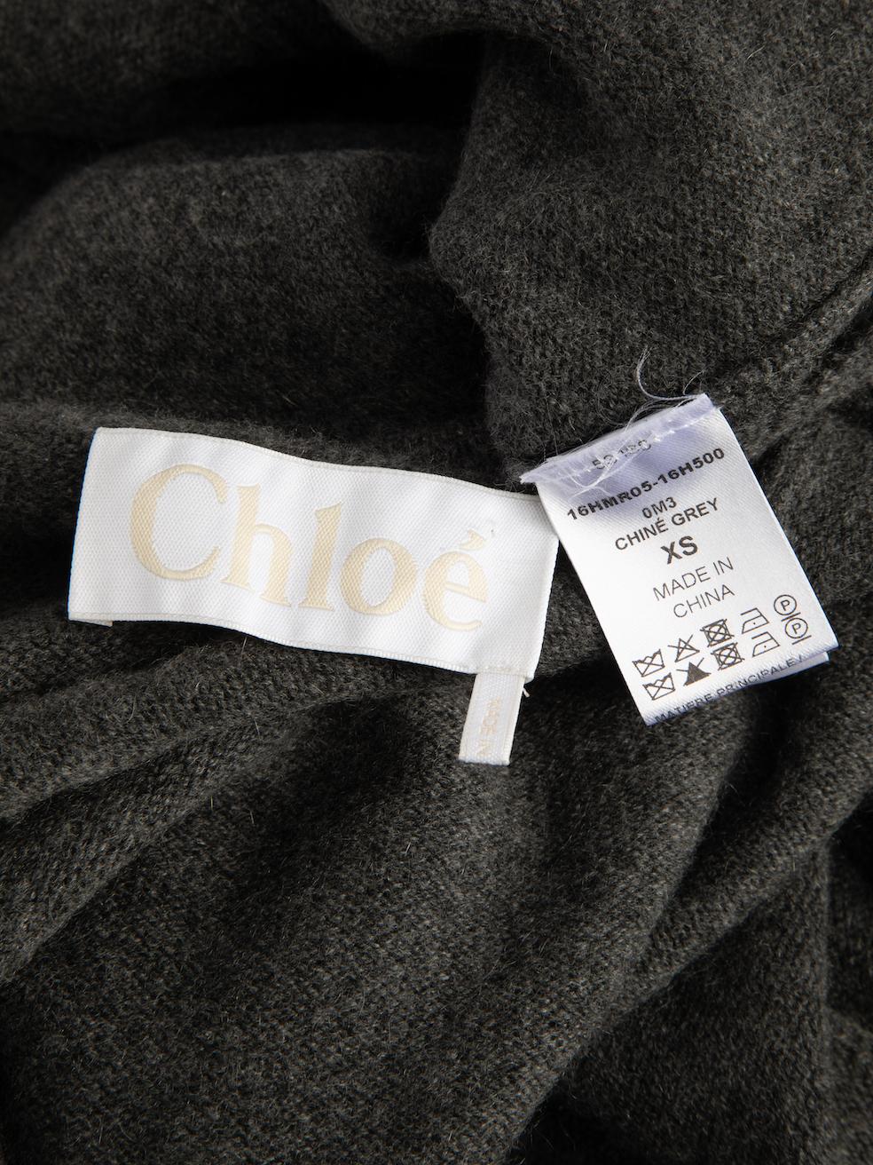 Pre-Loved Chloé Women's Grey Oversized Sweater Dress 1
