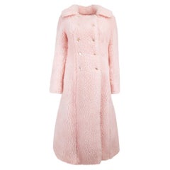 Pre-Loved Chloé Women's Pink Shearling Longline Coat