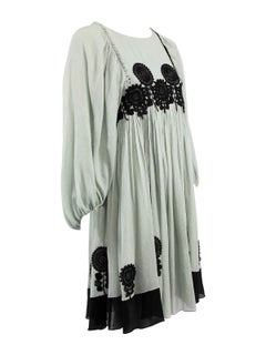 Pre-Loved Chloé Women's Ruffle Dress with Pattern Detail