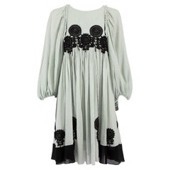 Gebrauchtes Chloé Damen Rüschenkleid mit Muster Detail