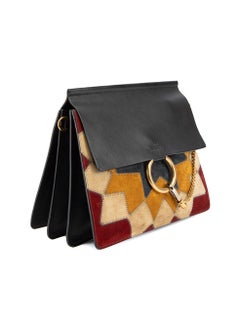 Pre-Loved Chloé Women's Suede Wonder Woman Patchwork Medium Faye Bag