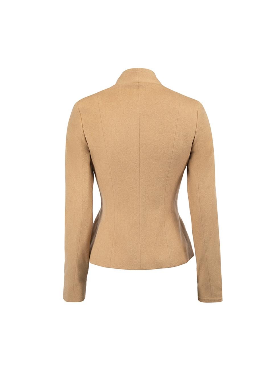 Pre-Loved Christian Dior Boutique Women's Vintage Camel Fitted Evening Jacket In Excellent Condition In London, GB