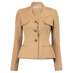 Pre-Loved Christian Dior Boutique Women''s Vintage Camel Fitted Evening Jacket