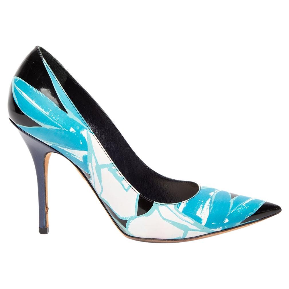 PreLoved Christian Dior Women's Abstract Paint Print Pumps For Sale at