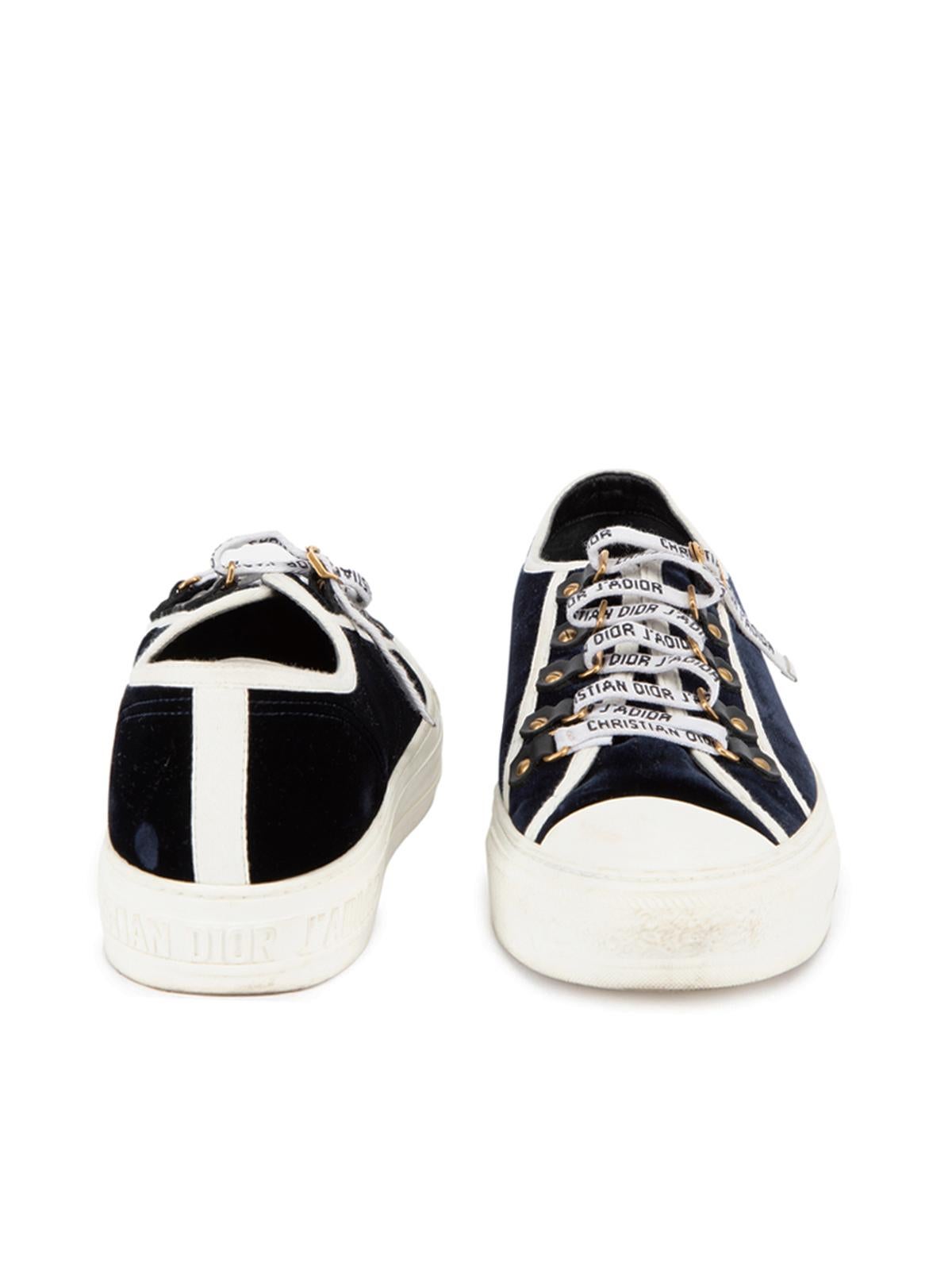 Pre-Loved Christian Dior Women's Black & White Low Top Trainers In Excellent Condition In London, GB