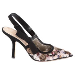 Pre-Loved Christian Dior Women's Floral Slingback Heels