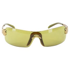 Pre-Loved Christian Dior Women's Green Tint Sunglasses