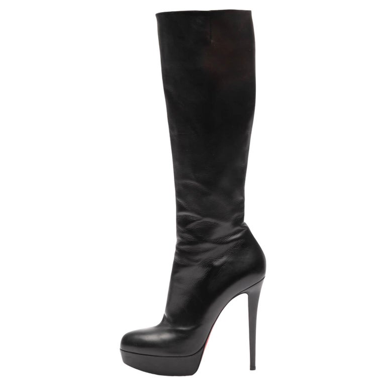 Pre-Loved Christian Louboutin Women's Bianca Botta Platform Boots Black ...