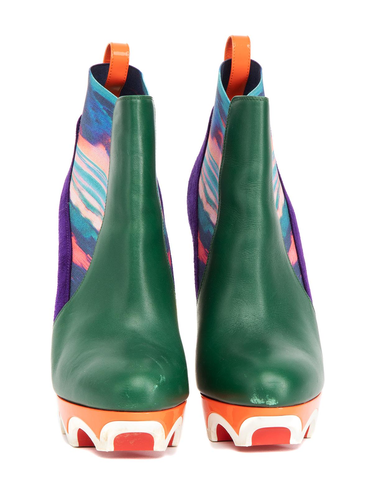 Christian Louboutin - Bottines Jungle en veau 140 pour femme Bon état - En vente à London, GB