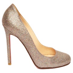 Pre-Loved Christian Louboutin Women's Glitter Rounded Toe Heels