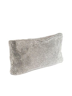 Pre-Loved Christian Louboutin Women's Silver Maikimai Glitter Clutch Bag