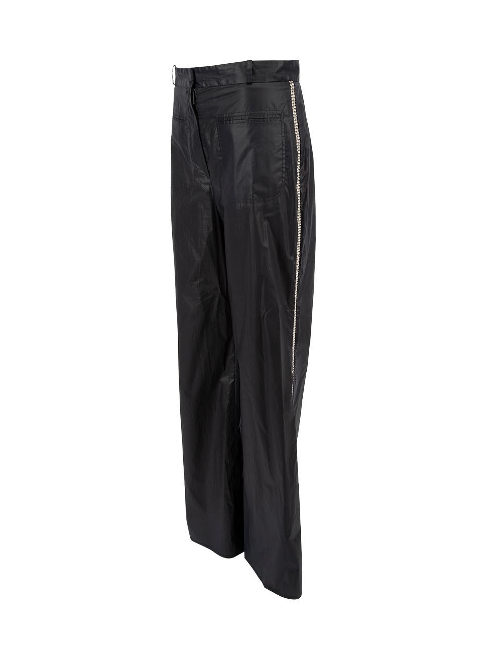 Pantalon noir pour femmes Christopher Kane, avec détail diamanté, acheté d'occasion Excellent état - En vente à London, GB