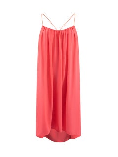 Pre-Loved Claudie Pierlot Women's Neon Pink Spaghetti Strap Dress