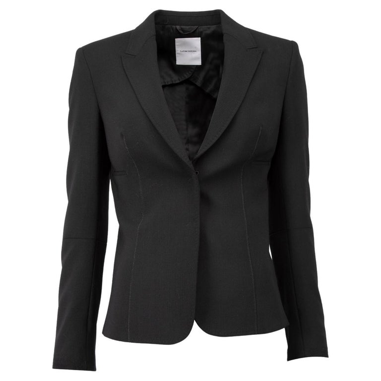 PreLoved Costume National Women's Black Single Breasted Classic Blazer