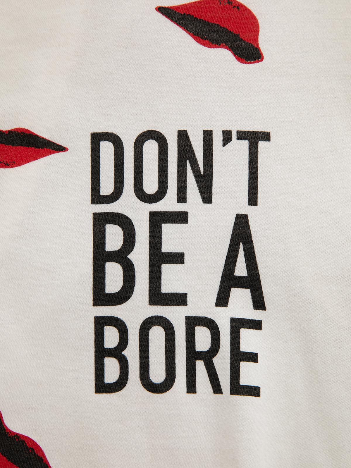 Pre-Loved Diane Von Furstenberg Women's Cream Short Sleeve T-Shirt with Red Lips In Excellent Condition In London, GB