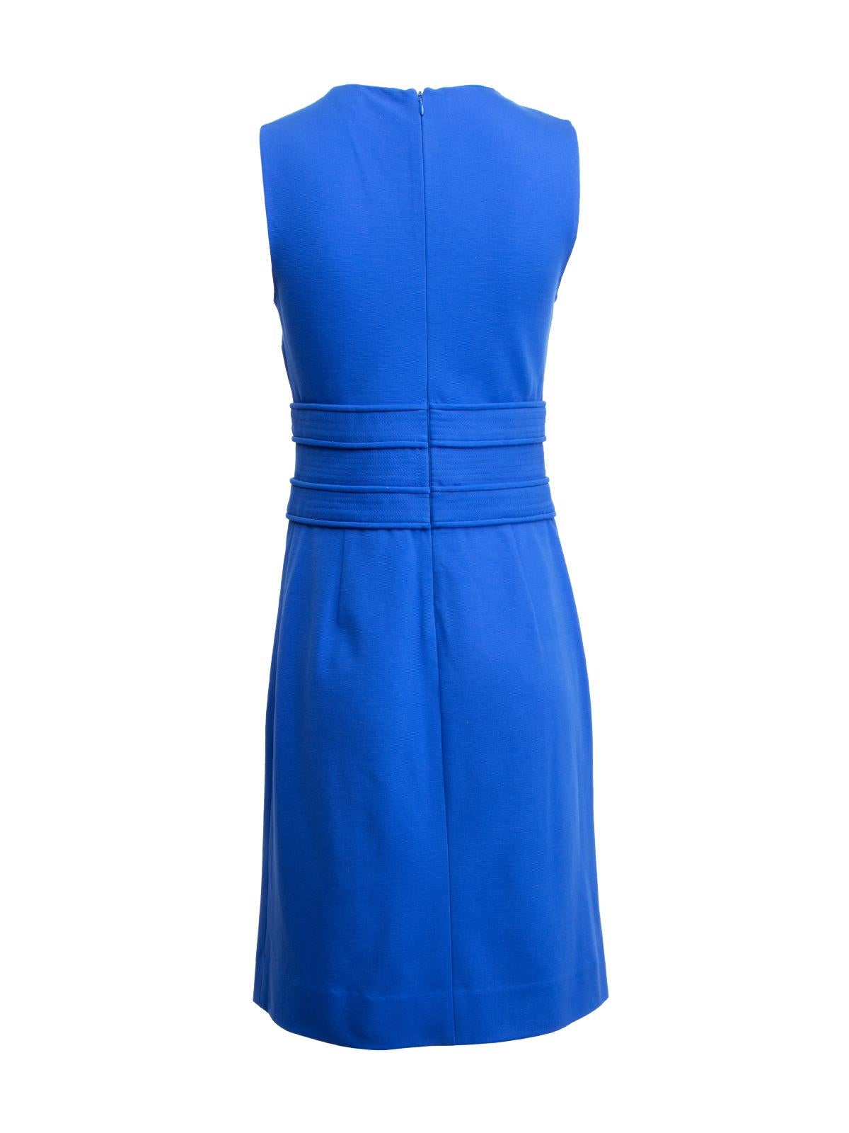 Blue Pre-Loved Diane Von Furstenberg Women's Sleeveless Fit and Flare Dress