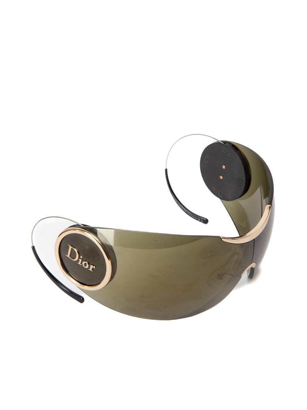 CONDITION is Very good. Minimal wear to sunglasses is evident. Minimal wear to Dior logo on the sides which are slightly discoloured on this used Dior designer resale item. This item includes the sunglasses case which has visible wear and scuffs to