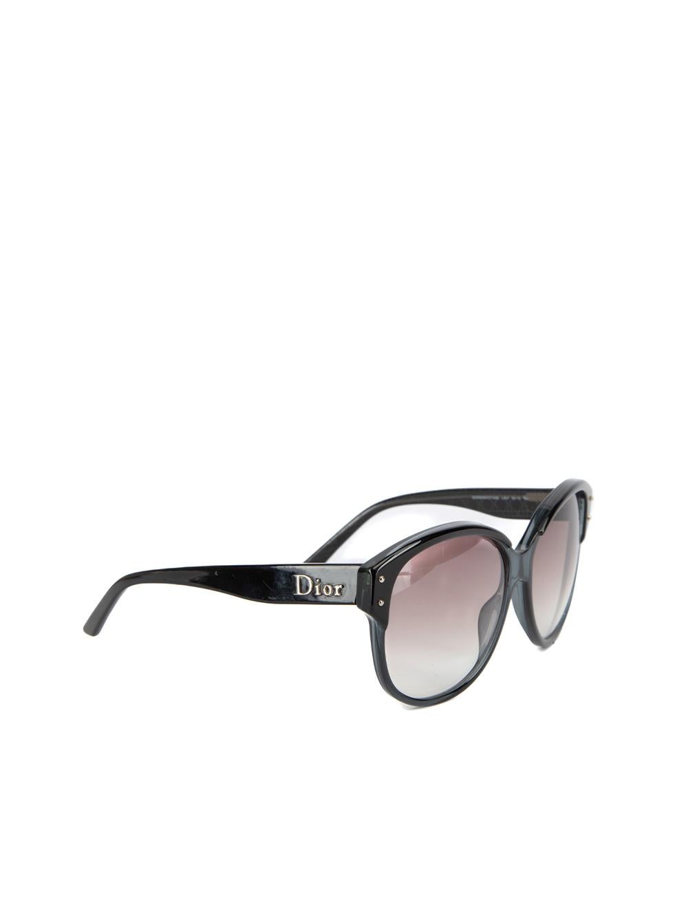 CONDITION is Very good. Minimal wear to sunglasses is evident. Scratches can be seen and residue around the brand name on the left arm on this used Dior designer resale item. This item comes with original case which shows moderate signs of wear.