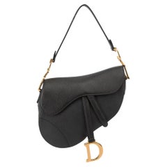 Pre-Loved Dior Women's Black Saddle Bag