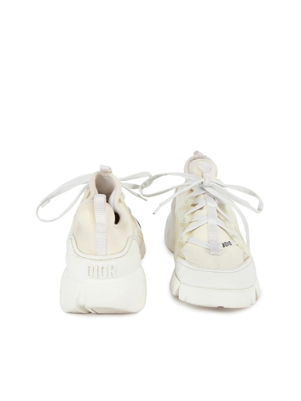 Pre-Loved Dior Women's White D-Connect Rubber Sole Trainers In Excellent Condition In London, GB