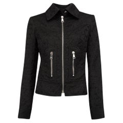Pre-Loved Dolce & Gabbana Women's Black Fitted Jacquard Jacket