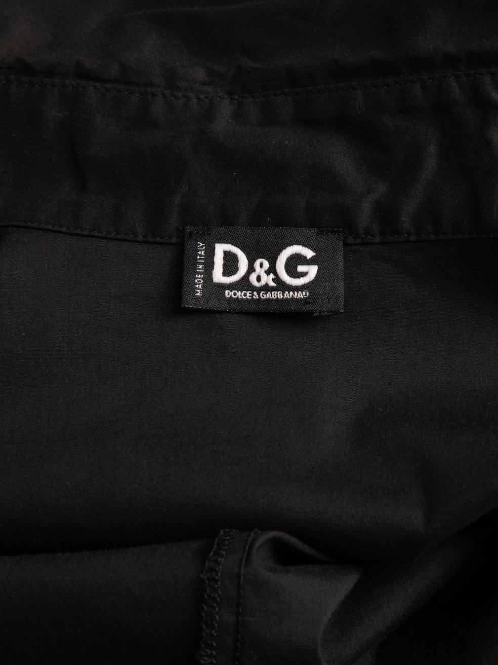 Pre-Loved Dolce & Gabbana Women's Black Lace Panel Button Down Dress 1
