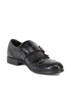 Pre-Loved Dolce & Gabbana Women's Black Patent Leather Buckle Accent Brogues