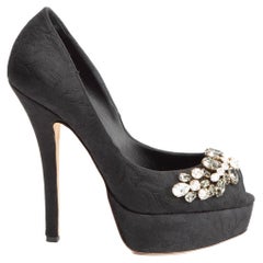 Pre-Loved Dolce & Gabbana Women's Embellished Peep Toe Heel