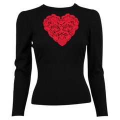 Pre-Loved Dolce & Gabbana Women's Lace Heart Sweater