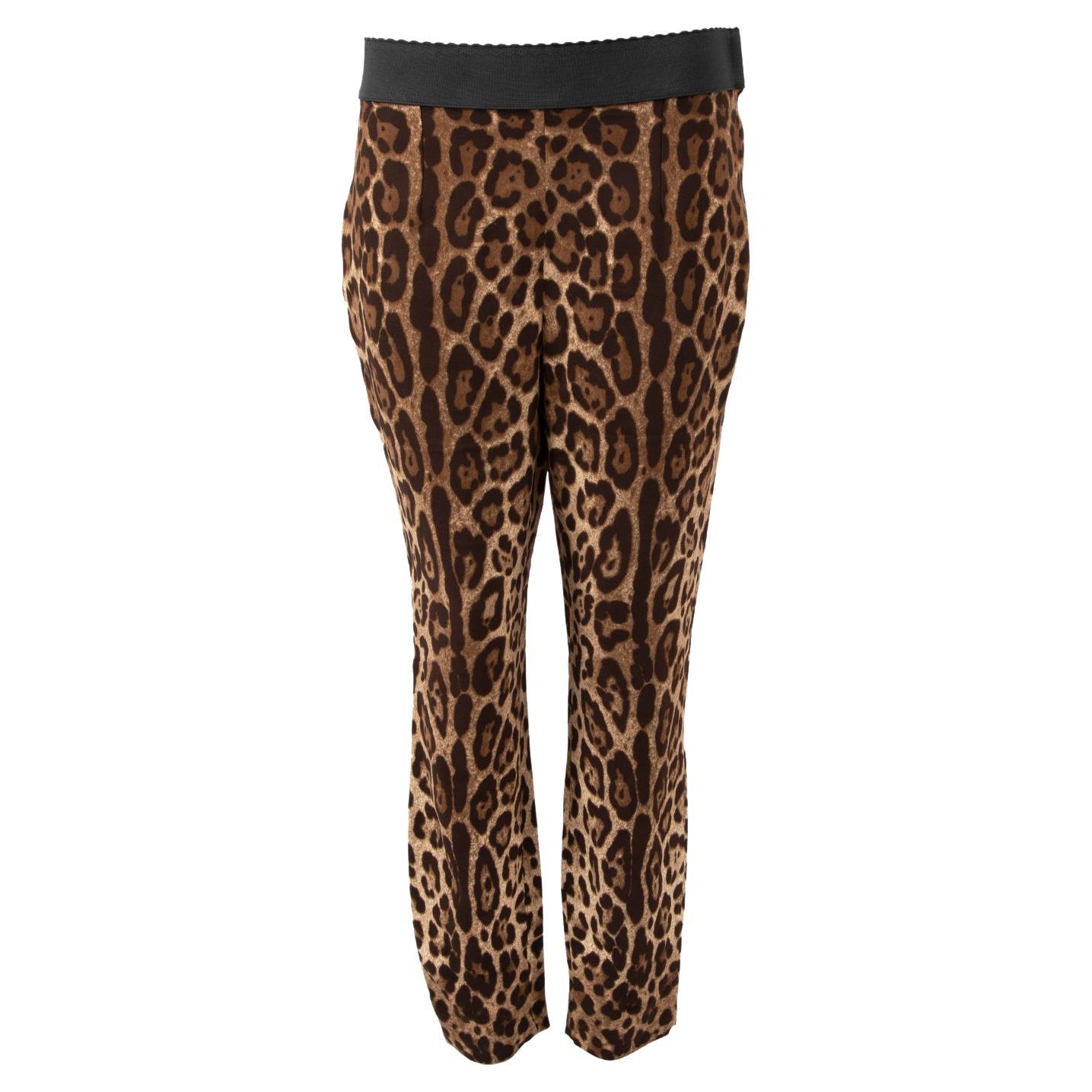 leopard stripe trousers