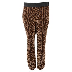Pre-Loved Dolce & Gabbana Women's Leopard Print Trousers