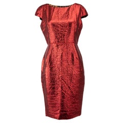 Pre-Loved Dolce & Gabbana Women's Metallic Red Cocktail Dress