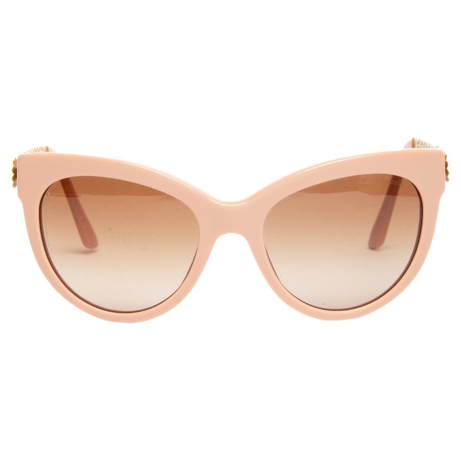 Pre-Loved Dolce and Gabbana Women's Pink and Gold Oversized Sunglasses For  Sale at 1stDibs