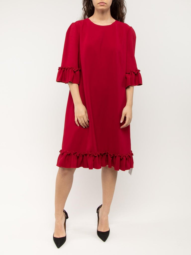 Pre-Loved Dolce and Gabbana Women's Ruffle-Trim Mini Dress For Sale at