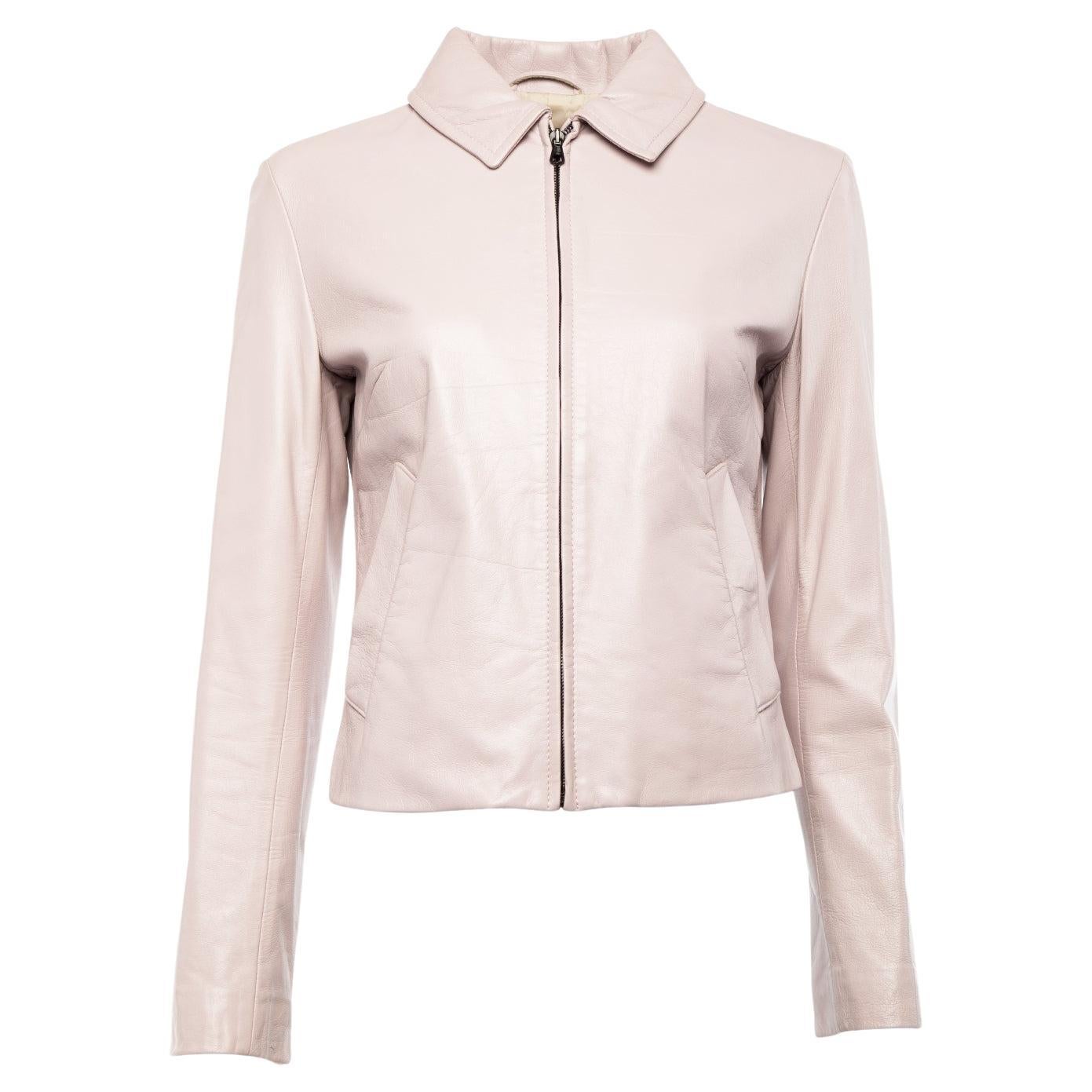 Dolce&Gabbana Cherry Pink Leather Jacket main image 0