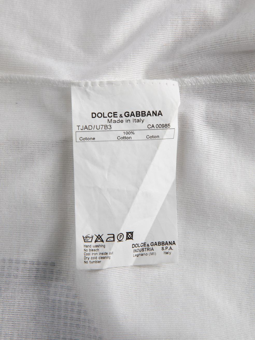 Pre-Loved Dolce & Gabbana Women's White Initial Crystal Tank Top 1