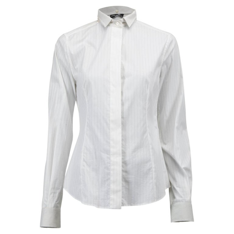 Dolce & Gabbana Red White Striped Cotton Short Sleeve Shirt main image 0