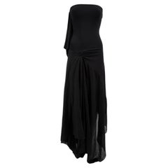 Pre-Loved Donna Karan Women''s Single Sleeve Draped Maxi Dress (robe longue drapée à une seule manche)