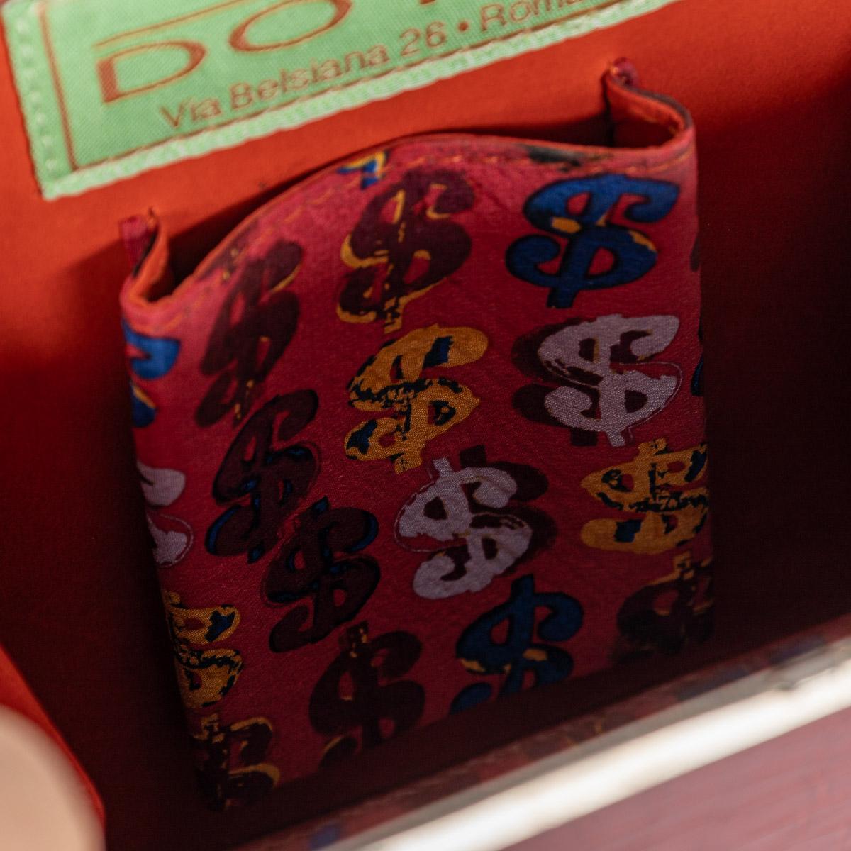 Pre - Loved Dotti Red Crocodile Leather Handbag c.2000 For Sale 2
