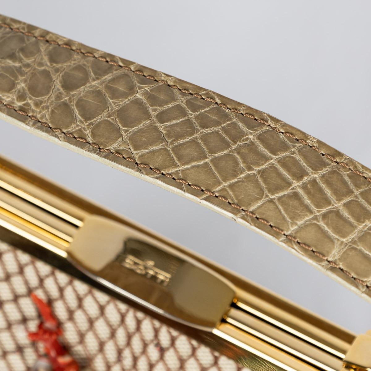 Pre - Loved Dotti Transformable Crocodile Leather Bag & Sea Theme Cover c.2000 For Sale 8