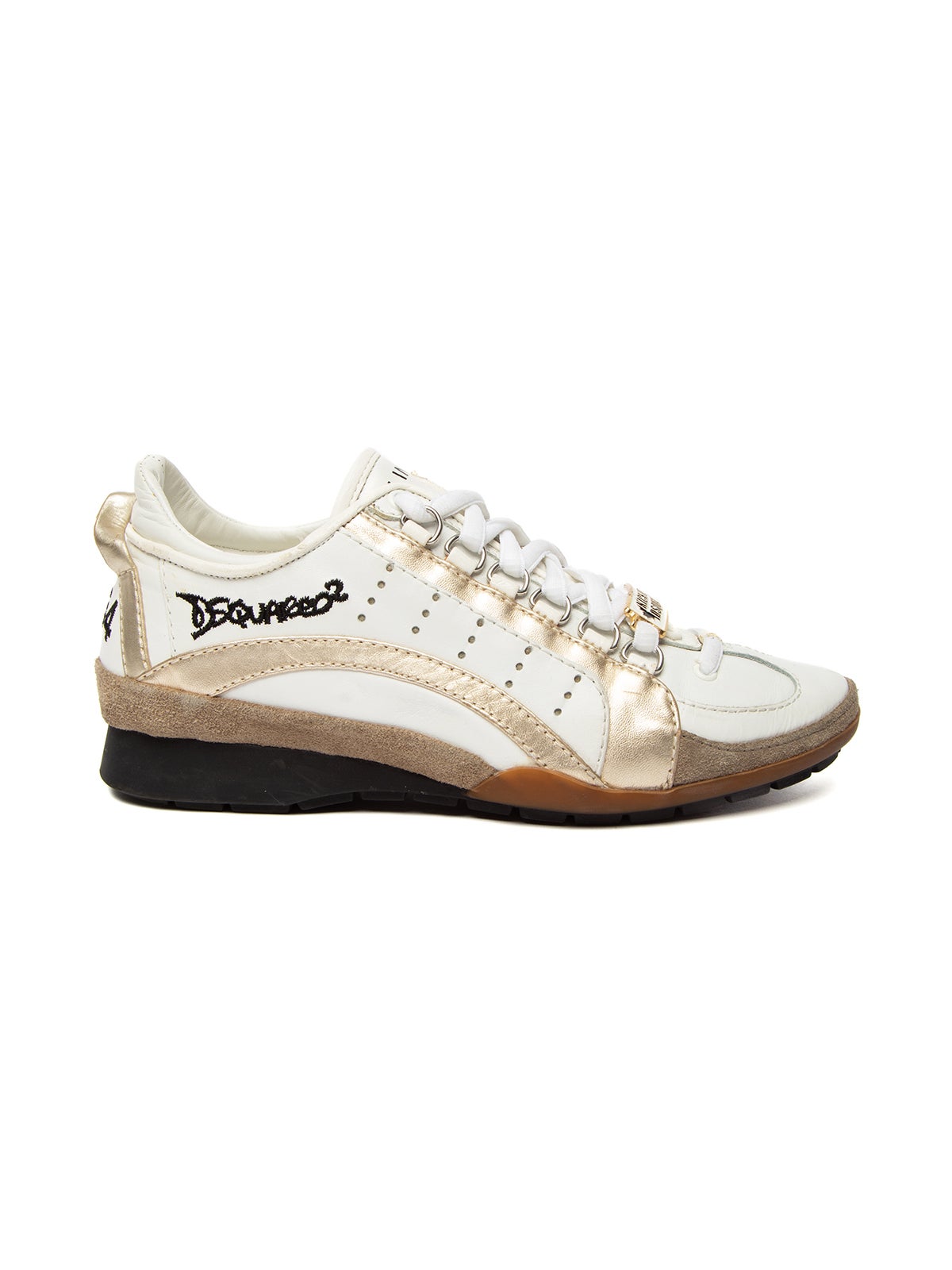 Pre-Loved Dsquared2 Women's Kick It! Sneakers in White For Sale at 1stDibs