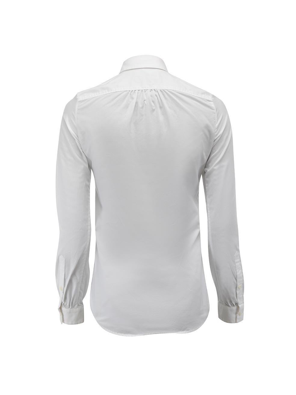 Pre-Loved Dsquared2 Women's White Chain Detail Button Up Shirt In Excellent Condition In London, GB