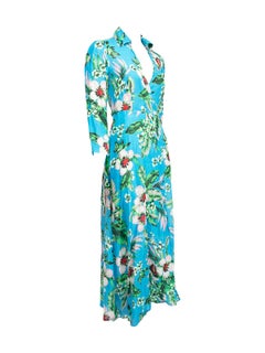 Pre-Loved DVF West Women's Floral Pattern Wrap Dress