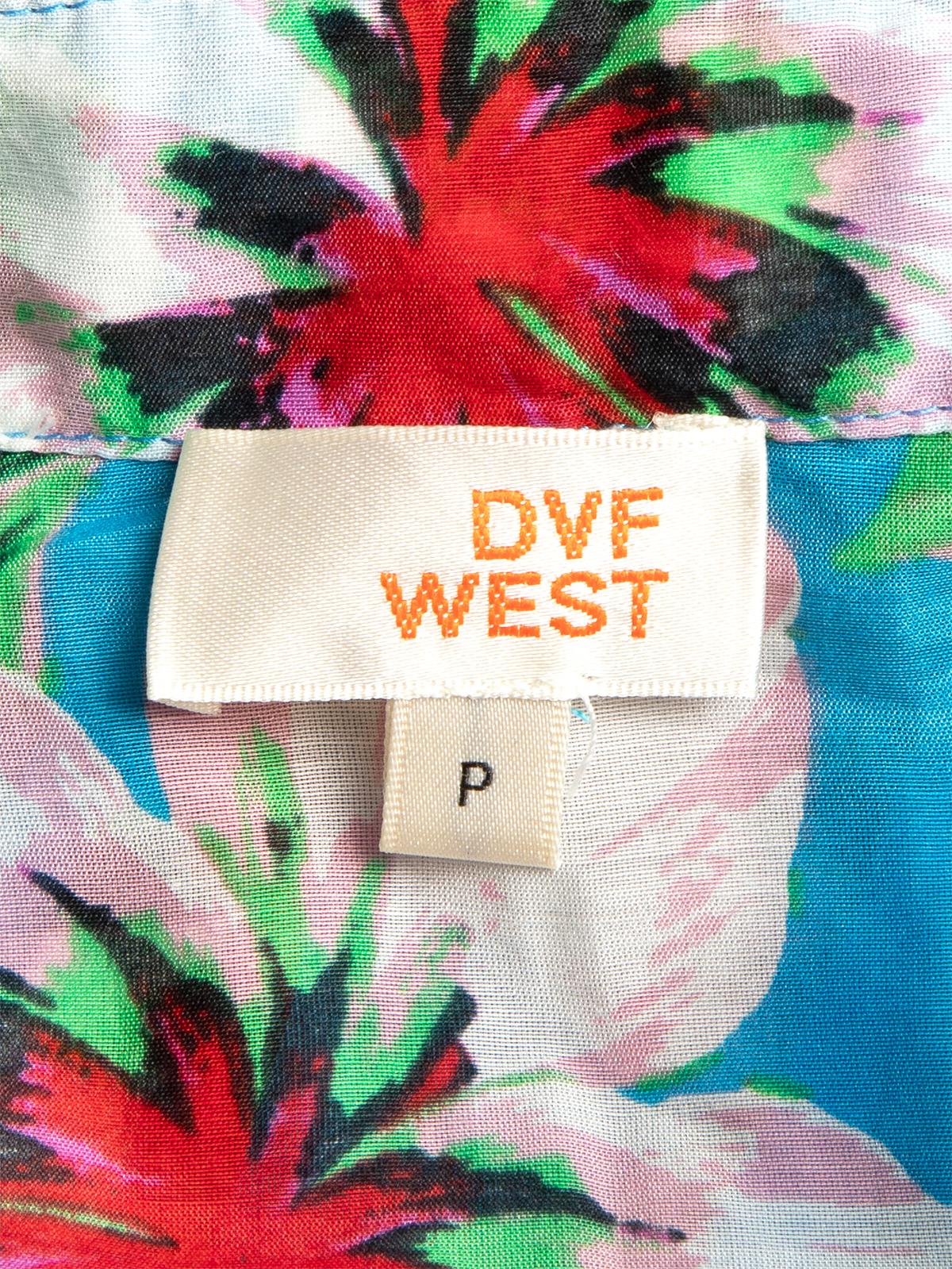 Pre-Loved DVF West Women's Floral Pattern Wrap Dress 2